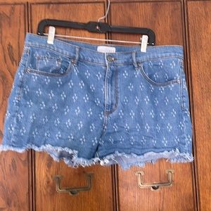 Loft Frayed Jean Shorts